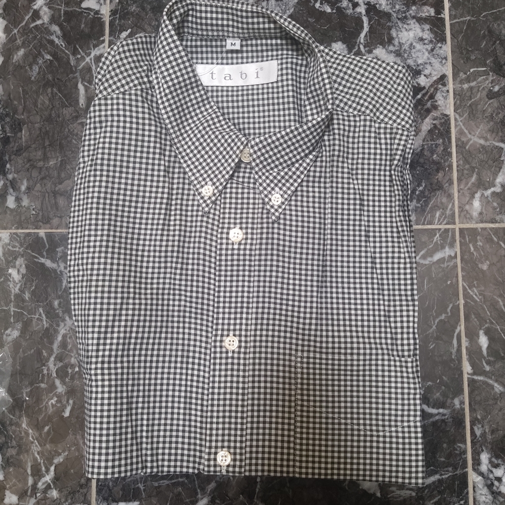 💚 2/$35 NWT Tabi long sleeve dress shirt - black white checkered